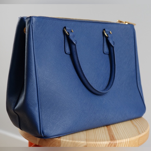 🔵 Large PRADA Galleria Saffiano Bluette - Picture 3 of 12